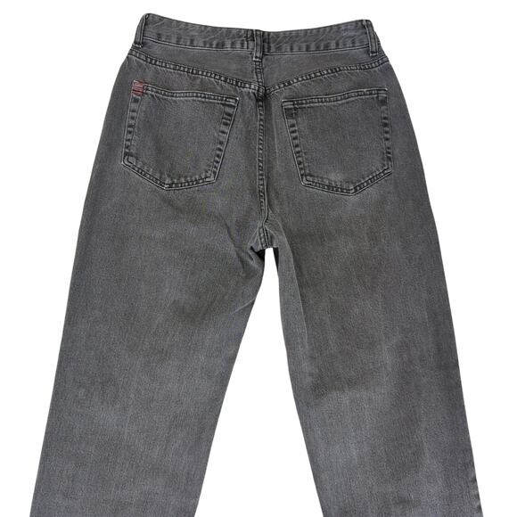BDG Mom Jeans Black Gray Faded Wash Women's 28 High-rise Tapered Leg Rigid Denin - Picture 5 of 8